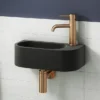 Arezzo Round Brushed Bronze Basin Mono Mixer Tap 2 Arezzo Round Brushed Bronze Basin Mono Mixer Tap -Roc Bathroom Furni Store abrzrbst d2