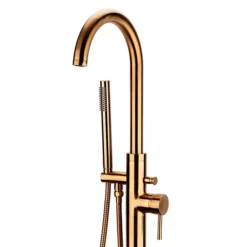 Arezzo Brushed Bronze Freestanding Bath Tap With Shower Mixer -Roc Bathroom Furni Store abrzrfst d1