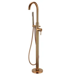 Arezzo Brushed Bronze Freestanding Bath Tap With Shower Mixer -Roc Bathroom Furni Store abrzrfst l