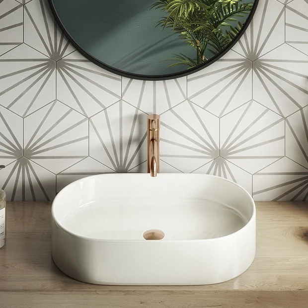 Arezzo Round Brushed Bronze High Rise Mono Basin Mixer Tap 6 Arezzo Round Brushed Bronze High Rise Mono Basin Mixer Tap - Image 4