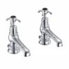 Burlington Anglesey Regent Black Basin Taps 5" -Roc Bathroom Furni Store anr2bla l