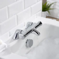 Bristan - Artisan Thermostatic Pillar Bath Filler - Chrome -Roc Bathroom Furni Store ar2thbfc.ai1