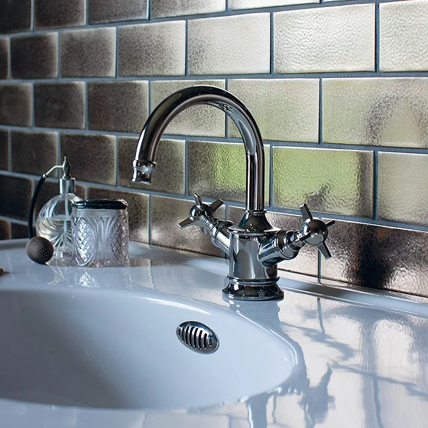 Arcade Highneck Monobloc Basin Mixer Tap - Nickel - Various Tap Head Options 3 Arcade Highneck Monobloc Basin Mixer Tap - Nickel - Various Tap Head Options