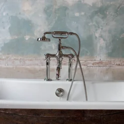 Arcade Deck Mounted Bath Shower Mixer - Nickel - Various Tap Head Options 11 Arcade Deck Mounted Bath Shower Mixer - Nickel - Various Tap Head Options -Roc Bathroom Furni Store arc18 d3