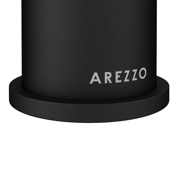Arezzo Fluted Round Matt Black Bath Filler Tap 7 Arezzo Fluted Round Matt Black Bath Filler Tap - Image 5