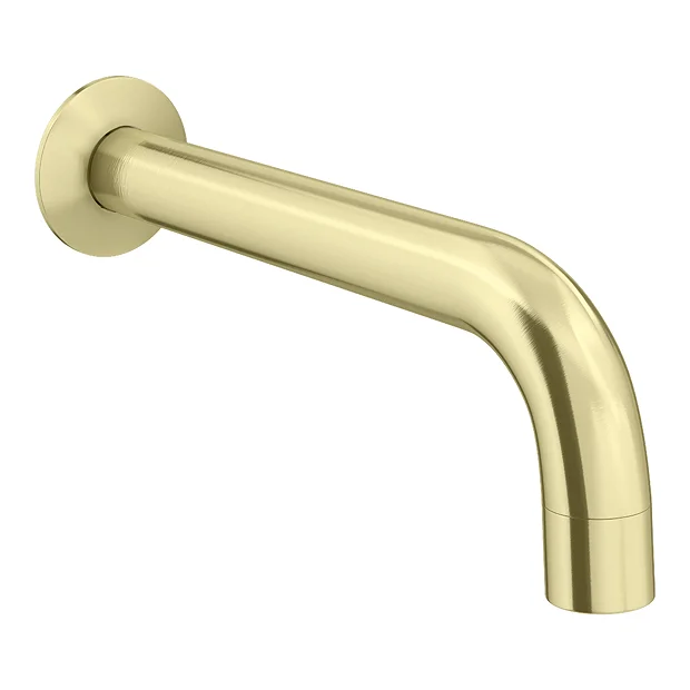 Arezzo Brushed Brass Wall Mounted Bath Spout 4 Arezzo Brushed Brass Wall Mounted Bath Spout - Image 2