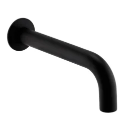 Arezzo Matt Black Wall Mounted Bath Spout -Roc Bathroom Furni Store az140mb l