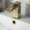 Arezzo Leva Mono Basin Mixer Tap Brushed Brass -Roc Bathroom Furni Store az42bb detail03