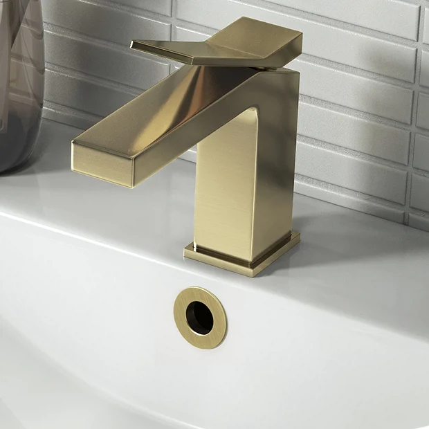 Arezzo Leva Mono Basin Mixer Tap Brushed Brass 3 Arezzo Leva Mono Basin Mixer Tap Brushed Brass