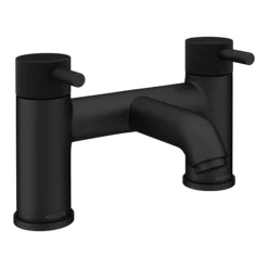 Arezzo Fluted Round Matt Black Bath Filler Tap 10 Arezzo Fluted Round Matt Black Bath Filler Tap -Roc Bathroom Furni Store az7tmbf d5