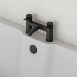 Arezzo Fluted Round Matt Black Bath Filler Tap 13 Arezzo Fluted Round Matt Black Bath Filler Tap -Roc Bathroom Furni Store az7tmbf d6