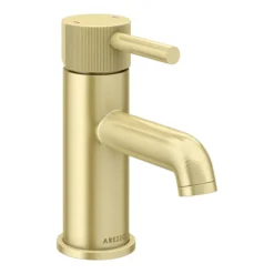 Arezzo Fluted Round Brushed Brass Basin Mono Mixer -Roc Bathroom Furni Store az8tbbf lrg