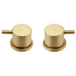 Arezzo Brushed Brass 3/4" Deck Bath Side Valves (Pair)