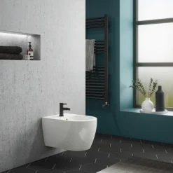 Arezzo Matt Black Bidet Mixer Tap -Roc Bathroom Furni Store azbidmb d2