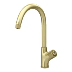 Arezzo Brushed Brass Industrial Style 1-Touch Kitchen Mixer Tap -Roc Bathroom Furni Store azis2ktbb n d3