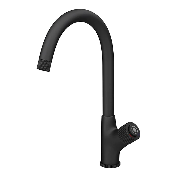 Arezzo Matt Black Industrial Style 1-Touch Kitchen Mixer Tap 7 Arezzo Matt Black Industrial Style 1-Touch Kitchen Mixer Tap - Image 5