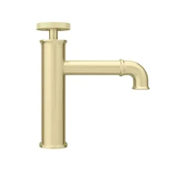 Arezzo Brushed Brass Industrial Style Mono Basin Mixer -Roc Bathroom Furni Store azisbb01 d4