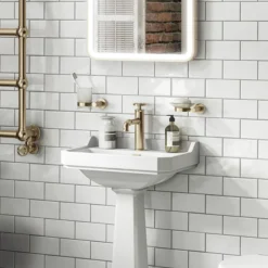 Arezzo Brushed Brass Industrial Style Mono Basin Mixer