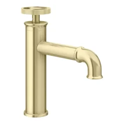 Arezzo Brushed Brass Industrial Style Mono Basin Mixer -Roc Bathroom Furni Store azisbb01d4