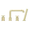 Arezzo Brushed Brass 4TH Industrial Style Deck Mounted Bath Shower Mixer Inc. Pull Out Handset 1 Arezzo Brushed Brass 4TH Industrial Style Deck Mounted Bath Shower Mixer Inc. Pull Out Handset -Roc Bathroom Furni Store azisbb04 d5