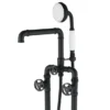 Arezzo Matt Black Industrial Style Freestanding Bath Shower Mixer Tap