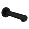 Arezzo Matt Black Round Wall Mounted Straight Bath Spout -Roc Bathroom Furni Store azmbspnwl