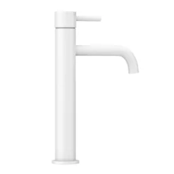 Arezzo Round Matt White High Rise Mono Basin Mixer Tap 10 Arezzo Round Matt White High Rise Mono Basin Mixer Tap -Roc Bathroom Furni Store azmwhrt d2