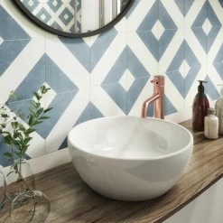 Arezzo Round Rose Gold High Rise Mono Basin Mixer Tap 10 Arezzo Round Rose Gold High Rise Mono Basin Mixer Tap -Roc Bathroom Furni Store azrghrt d1