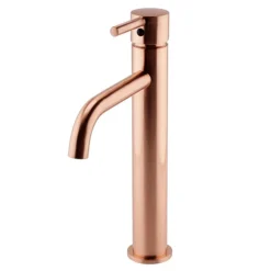 Arezzo Round Rose Gold High Rise Mono Basin Mixer Tap 11 Arezzo Round Rose Gold High Rise Mono Basin Mixer Tap -Roc Bathroom Furni Store azrghrt nd2