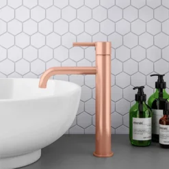 Arezzo Round Rose Gold High Rise Mono Basin Mixer Tap 12 Arezzo Round Rose Gold High Rise Mono Basin Mixer Tap -Roc Bathroom Furni Store azrghrtd4
