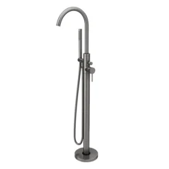 Arezzo Gunmetal Grey Freestanding Bath Tap With Shower Mixer 6 Arezzo Gunmetal Grey Freestanding Bath Tap With Shower Mixer -Roc Bathroom Furni Store azrgmfst nw l