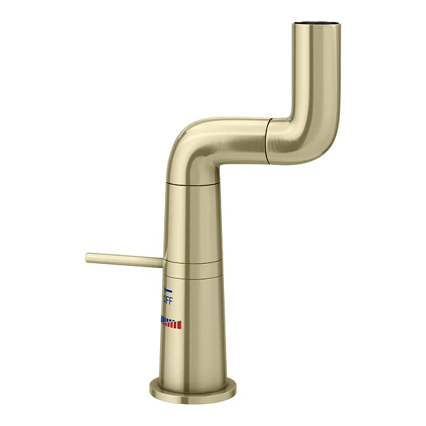 Arezzo Basin Mixer Tap With 360 Degree Rotating Spout Brushed Brass 3 Arezzo Basin Mixer Tap With 360 Degree Rotating Spout Brushed Brass