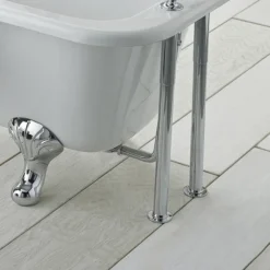 Hudson Reed Topaz Bath Shower Mixer With Extended Leg Set - Chrome