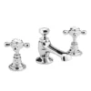 Hudson Reed Topaz 3 Tap Hole Basin Mixer W/ Pop-Up Waste - Chrome -Roc Bathroom Furni Store bc307hx ln