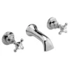 Hudson Reed Topaz 3 Tap Hole Wall Mounted Basin Mixer -Roc Bathroom Furni Store bc317hx l