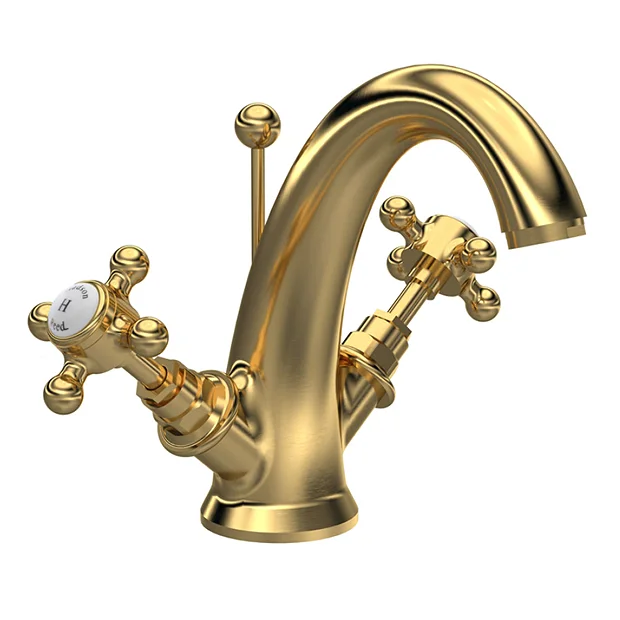 Hudson Reed Brass Topaz Crosshead Mono Basin Mixer W. Pop-Up Waste 4 Hudson Reed Brass Topaz Crosshead Mono Basin Mixer W. Pop-Up Waste - Image 2
