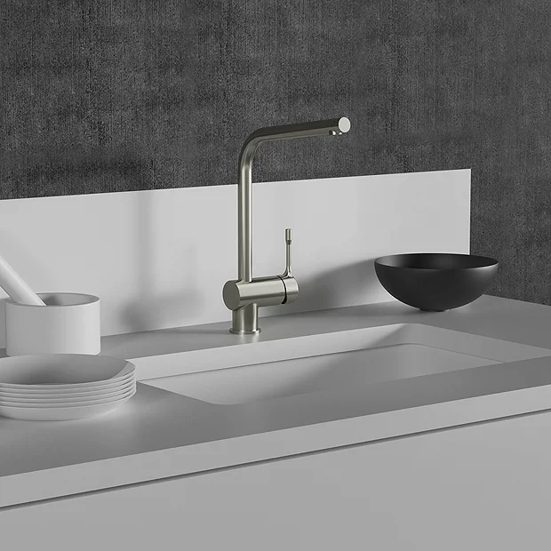 Ideal Standard Ceralook Silver Storm Single Lever L-Shape Spout Kitchen Mixer 3 Ideal Standard Ceralook Silver Storm Single Lever L-Shape Spout Kitchen Mixer