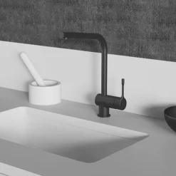 Ideal Standard Ceralook Silk Black Single Lever L-Shape Spout Kitchen Mixer -Roc Bathroom Furni Store bd572xg d3