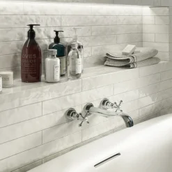 Chatsworth 1928 Traditional Wall Mounted Crosshead Bath Filler Tap -Roc Bathroom Furni Store bel16d n d1