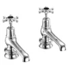 Burlington Birkenhead Regent Black Basin Taps 5" 2 Burlington Birkenhead Regent Black Basin Taps 5" -Roc Bathroom Furni Store bir2bla l