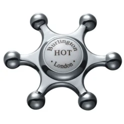 Burlington - Birkenhead Regent 2 Tap Hole Bridge Curved Spout Basin Mixer (230mm Centers) W Invisible Overflow