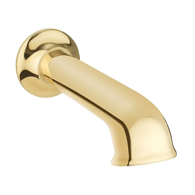 Crosswater Belgravia Unlacquered Brass Wall Mounted Bath Spout 3 Crosswater Belgravia Unlacquered Brass Wall Mounted Bath Spout