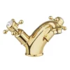 Crosswater Belgravia Unlacquered Brass Crosshead Basin Monobloc Tap