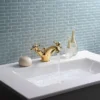 Crosswater Belgravia Unlacquered Brass Crosshead Basin Monobloc Tap With Pop-up Waste 1 Crosswater Belgravia Unlacquered Brass Crosshead Basin Monobloc Tap With Pop-up Waste -Roc Bathroom Furni Store bl110dpq d1