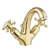 Crosswater Belgravia Unlacquered Brass Crosshead Highneck Monobloc Basin Tap With Pop-up Waste 2 Crosswater Belgravia Unlacquered Brass Crosshead Highneck Monobloc Basin Tap With Pop-up Waste -Roc Bathroom Furni Store bl112dpq l