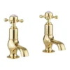Crosswater Belgravia Unlacquered Brass Crosshead Cloakroom Basin Taps 1 Crosswater Belgravia Unlacquered Brass Crosshead Cloakroom Basin Taps -Roc Bathroom Furni Store bl150dnq l
