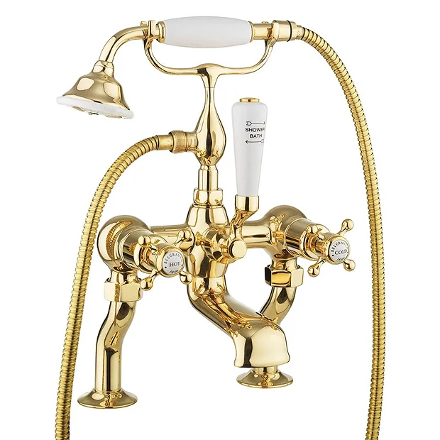 Crosswater Belgravia Unlacquered Brass Crosshead Bath Shower Mixer With Kit 3 Crosswater Belgravia Unlacquered Brass Crosshead Bath Shower Mixer With Kit