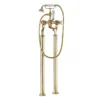 Crosswater Belgravia Unlacquered Brass Crosshead Floor Mounted Freestanding Bath Shower Mixer 1 Crosswater Belgravia Unlacquered Brass Crosshead Floor Mounted Freestanding Bath Shower Mixer -Roc Bathroom Furni Store bl422dqbl002fq l