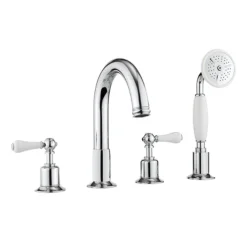 Crosswater - Belgravia Lever 4 Tap Hole Bath Shower Mixer With Kit