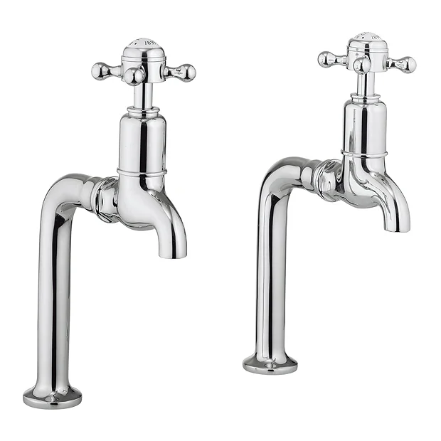 Crosswater - Cucina Belgravia Crosshead Pair Of Bib Taps - Chrome 4 Crosswater - Cucina Belgravia Crosshead Pair Of Bib Taps - Chrome - Image 2